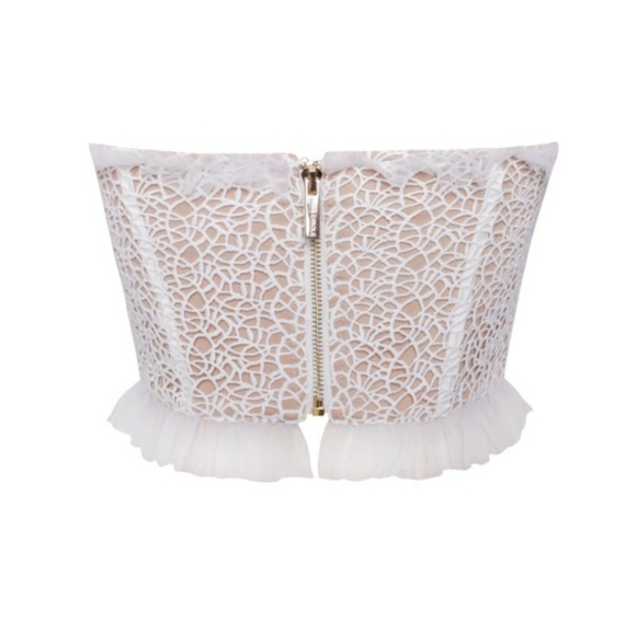 #49.NWT Miss Circle Oprah White lace corset top - Picture 6 of 6
